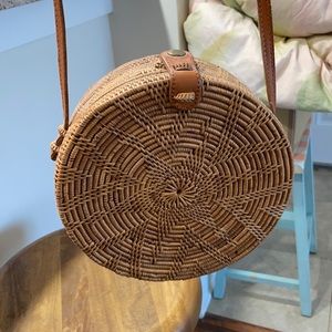 Circle wicker purse!